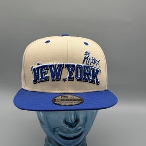 New‎ Era 9Fifty New York Knicks Tan Blue Snapback Hat Adjustable OSFM Streetwear